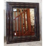 Victorian cushion-type framed wall mirror, 22" x 19"