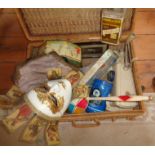 Picnic basket of assorted items, inc. masks