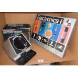 An Astrowars electronic game (boxed) and an Electronics 1 kit (Design Centre label)