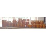 Large quantity of Hornsea "Saffron" storage jars, cruet sets, egg cups and coffee mugs