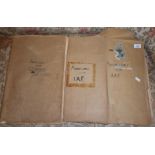 Three scrap books of WW2 RAF, German Air Force and Italian Airforce aeroplanes