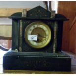 Victorian slate mantle clock