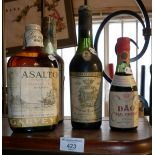 Four old bottles of sherry and wine