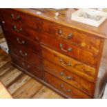 Victorian mahogany 10 drawer chest, 46" wide x 34" high