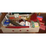 Collection of playing cards, cribbage boards and sets of dominoes