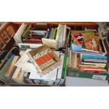 Three boxes of assorted books, inc. Cecil Beaton's "Theatre of War", etc.