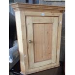 Antique pine corner cupboard