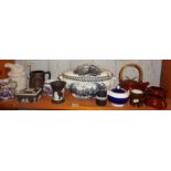 Assorted china, inc. Wedgwood black basalt, etc.