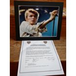 David Bowie 10" x 8" colour photo with autograph and COA