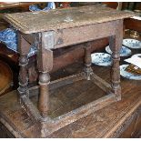 18th c. oak joint stool