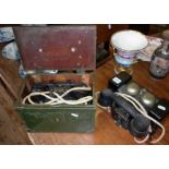 Two WW2 Telephone Set "F" Mk 2 field telephones (one in original box)