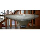 Victorian pond yacht hull, 31" long