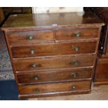 Collector's chest of six drawers (floor standing) in grained pine
