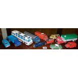 Assorted vintage Dinky Toys vehicles, inc. trucks, lorries, vans, etc.