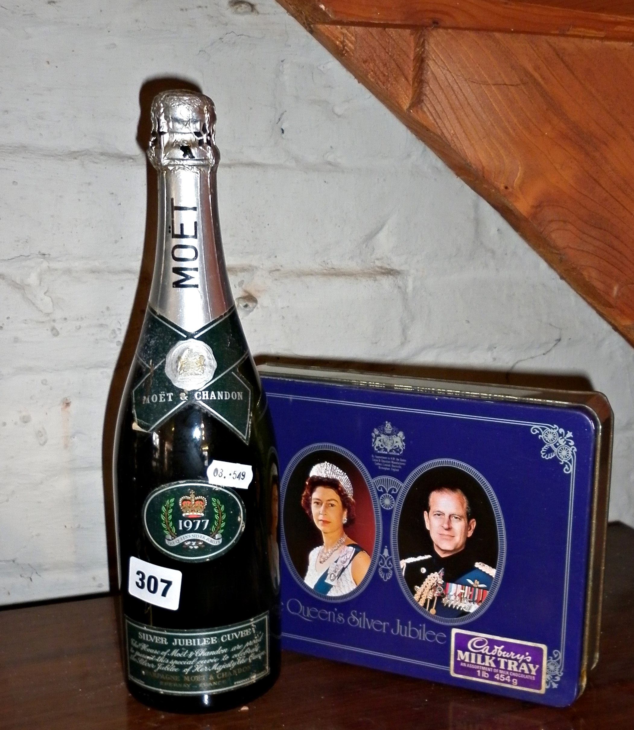 A bottle of 1977 Jubilee Moet & Chandon champagne