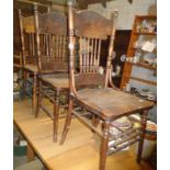 Three early 20th c. American kitchen chairs