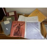 Assorted military ephemera, inc. scrap books of aeroplanes and a facsimile of a WW1 deserters