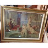 Large colour print of naked ladies in a harem