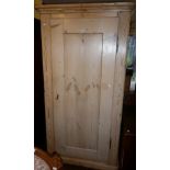 Victorian stripped pine single wardrobe, 6' tall x 34" wide
