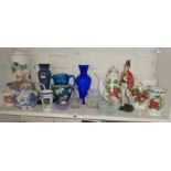 Shelf of assorted glass and china
