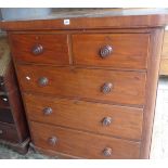 Victorian mahogany chest of drawers (2 over 3)