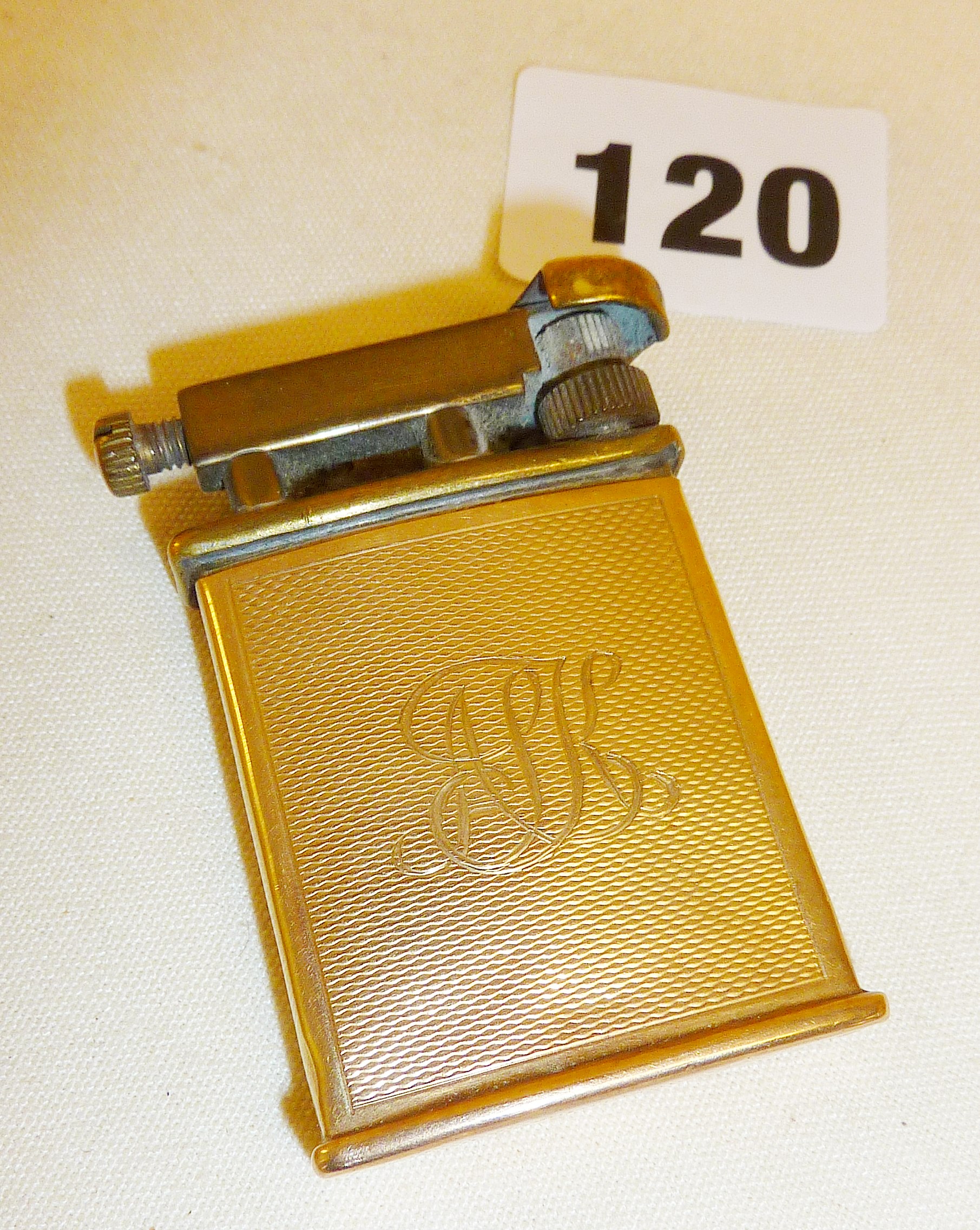 9ct gold cased lighter, marked as P.P. Ltd, total approx weight, 40g