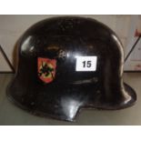 WW2 German fire police steel helmet