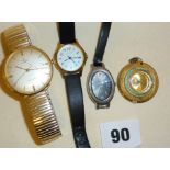 Mens vintage CYMA 9ct gold cased wrist watch and other watches