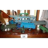 Dinky Toys Pullmore Car Transporter, and other Dinky Toys vehicles, some military