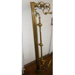 Art Nouveau ornate brass fender