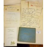 Vintage autograph book with sporting and military autographs. Earl Mountbatten of Burma, Bristol