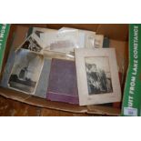 Box of ephemera, vintage photos and albums, etc.