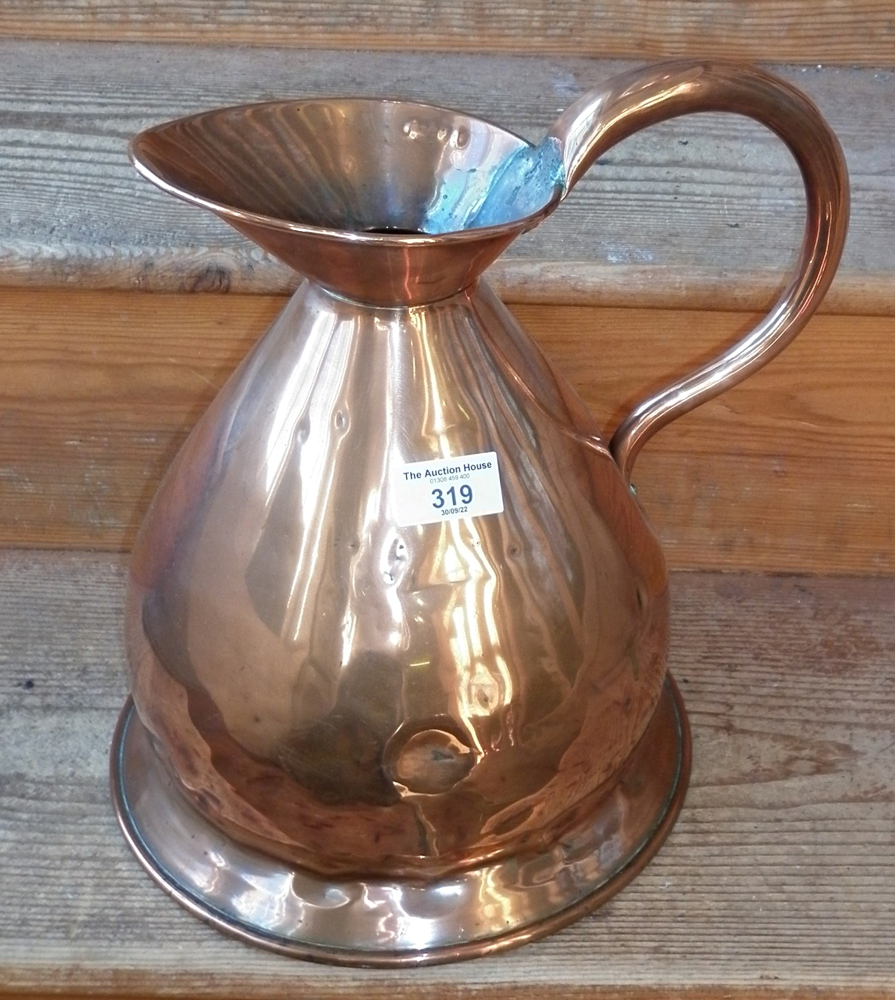 Victorian copper one gallon measure