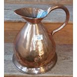 Victorian copper one gallon measure