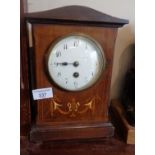 Edwardian inlaid mantle clock with JAPY FRERES movement