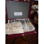 Folio of facsimile WW2 newspapers, approx. 50 issues