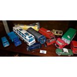 Assorted vintage Dinky Toys vehicles, inc. trucks, lorries, van, etc.