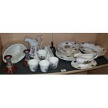 Royal Worcester "The Dorchester Hotel" pattern dinnerware, Victorian jelly mould and other china