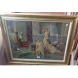 Large colour print of naked ladies in a harem