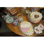 Large quantity of glass salts and other glassware, together with assorted china, etc.