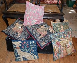 Six Liberty's tapestry cushions