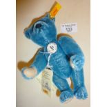 Blue Steiff miniature teddy bear