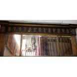 19th c. Empire style overmantle mirror, 4' wide