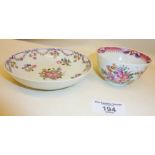 Chinese porcelain famille rose cup and saucer