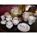 Quantity of Victorian lustre china teaware, inc. children's tea pots and a Foley china tea set