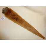 Hunting trophy - taxidermy animal tail with white metal mount