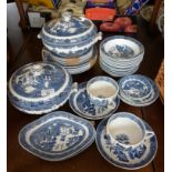 Quantity of Wedgwood Willow pattern dinnerware