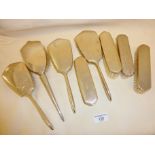 Eight hallmarked silver backed dressing table brushes