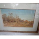 Herbert MOXON COOK (1844-1928) large watercolour landscape with trees, 28" x 38" inc. frame