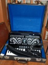 Galotta 72 bass piano accordion in working order with case